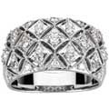 White Gold ring with Diamonds set in Filigree band