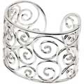 Sterling Silver, Diamond accented Cuff Bracelet