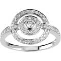 White gold and diamond ring