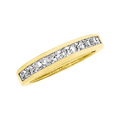 Channel Set Princess Cut Diamond Anniversary Band