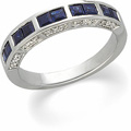 Blue Sapphires and Diamond Band