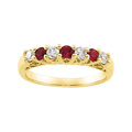 Ruby and Diamond Anniversary Band