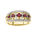 Ruby and Diamond Anniversary Band