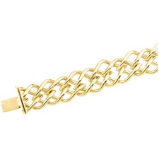 14K Yellow Gold Interwoven Link Bracelet