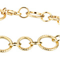 14K Yellow Gold 7 inch Interlocking Link Braclet