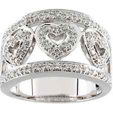 14K White Gold Ring featuring 1/2ctw Diamond accents
